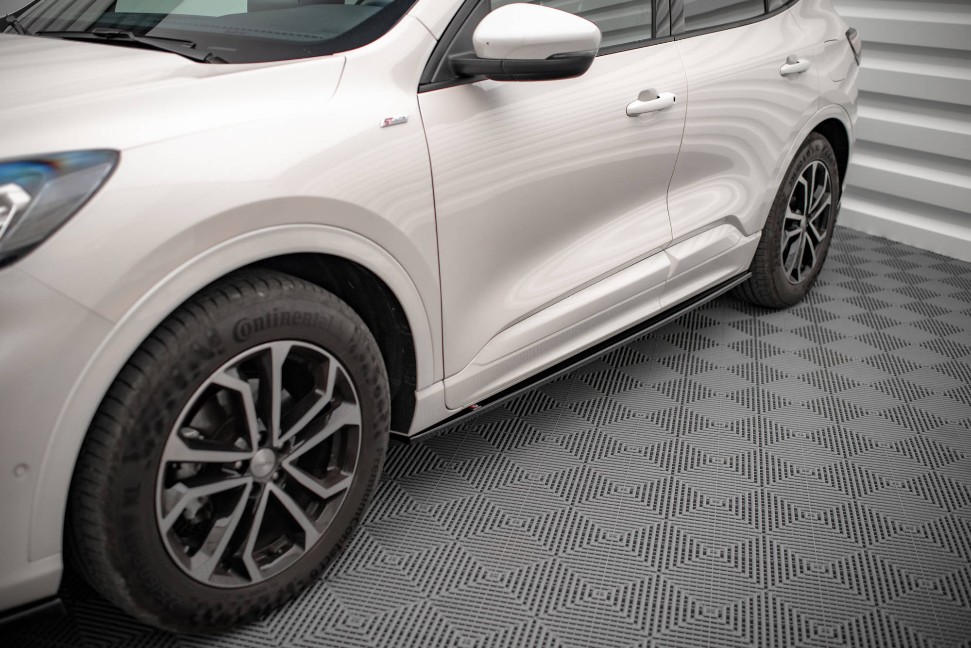 Street+ Seitenschweller Leisten passend für Ford Kuga ST-Line Mk3 schwarz Hochglanz