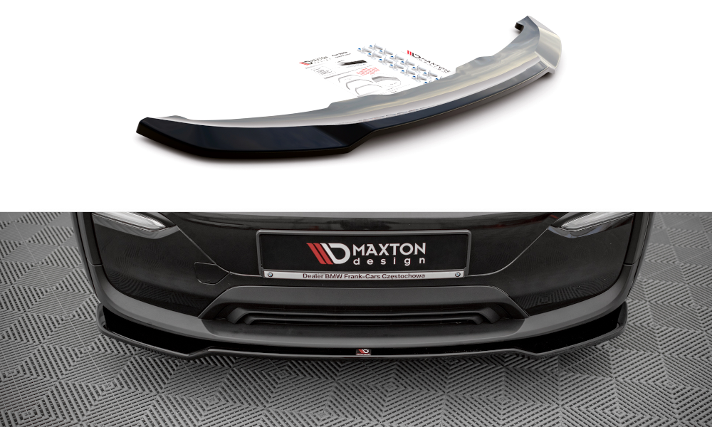 Street+ Spoilerlippe Front Ansatz V.1 passend für BMW i3 S Mk1 FL schwarz Hochglanz