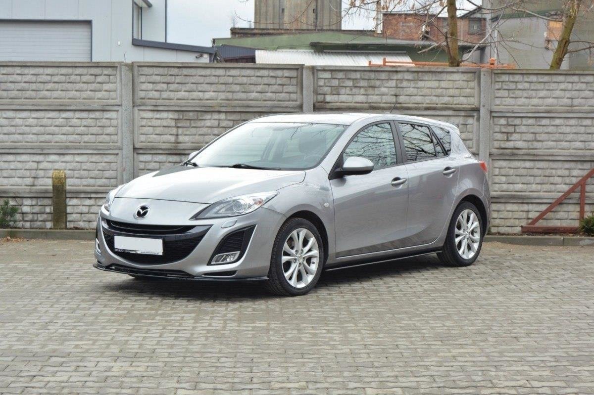 Street+ Seitenschweller Leisten passend für Mazda 3 Sport MK2 schwarz Hochglanz