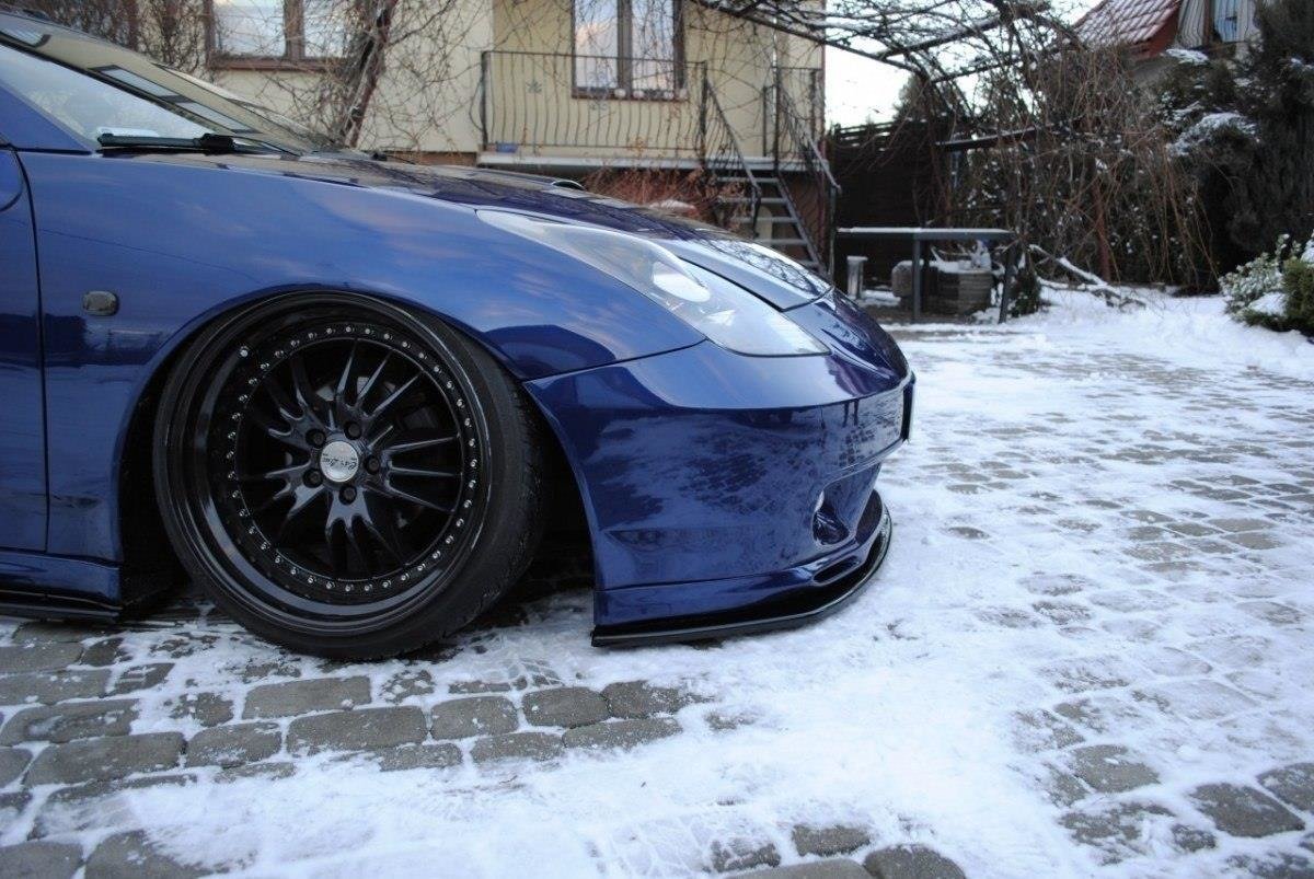 Street+ Spoilerlippe Front Ansatz passend für Toyota CELICA T23 TS vor FL schwarz Hochglanz