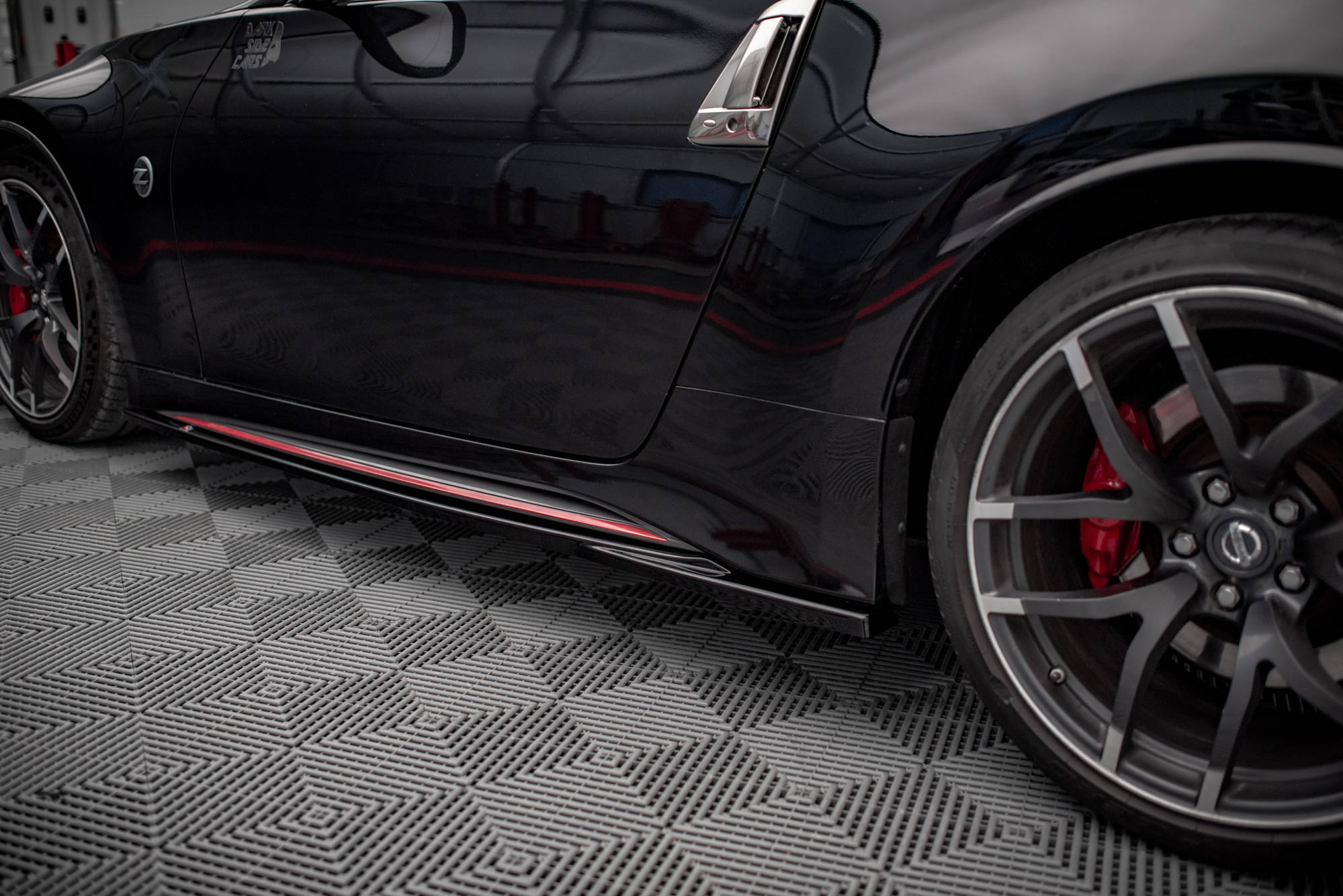 Street+ Seitenschweller Leisten V.2 passend für Nissan 370Z Nismo FL schwarz Hochglanz
