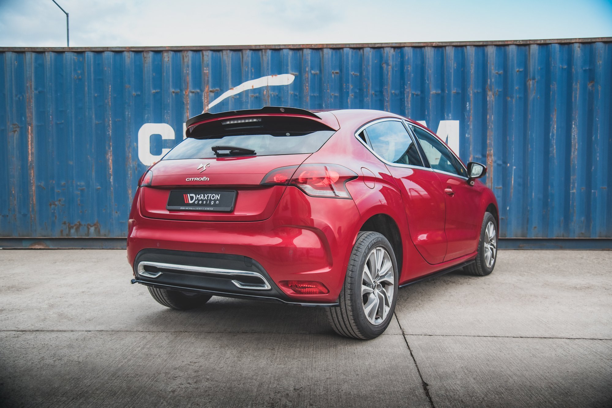 Heck Spoiler Aufsatz Abrisskante passend für Citroen DS4 schwarz matt