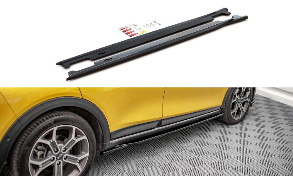 Street+ Seitenschweller Leisten passend für Kia XCeed Mk1 schwarz Hochglanz