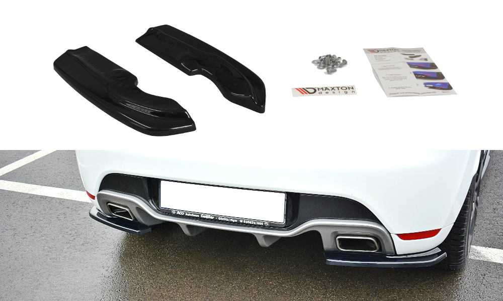 Heck Ansatz Flaps Diffusor für Renault Clio RS Mk4 schwarz Hochglanz