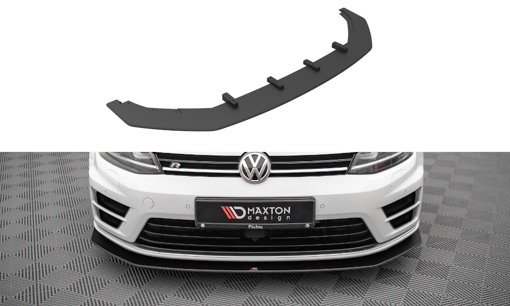 Street Pro Spoilerlippe Front Ansatz V.2 passend für VW Golf R Mk7 rot