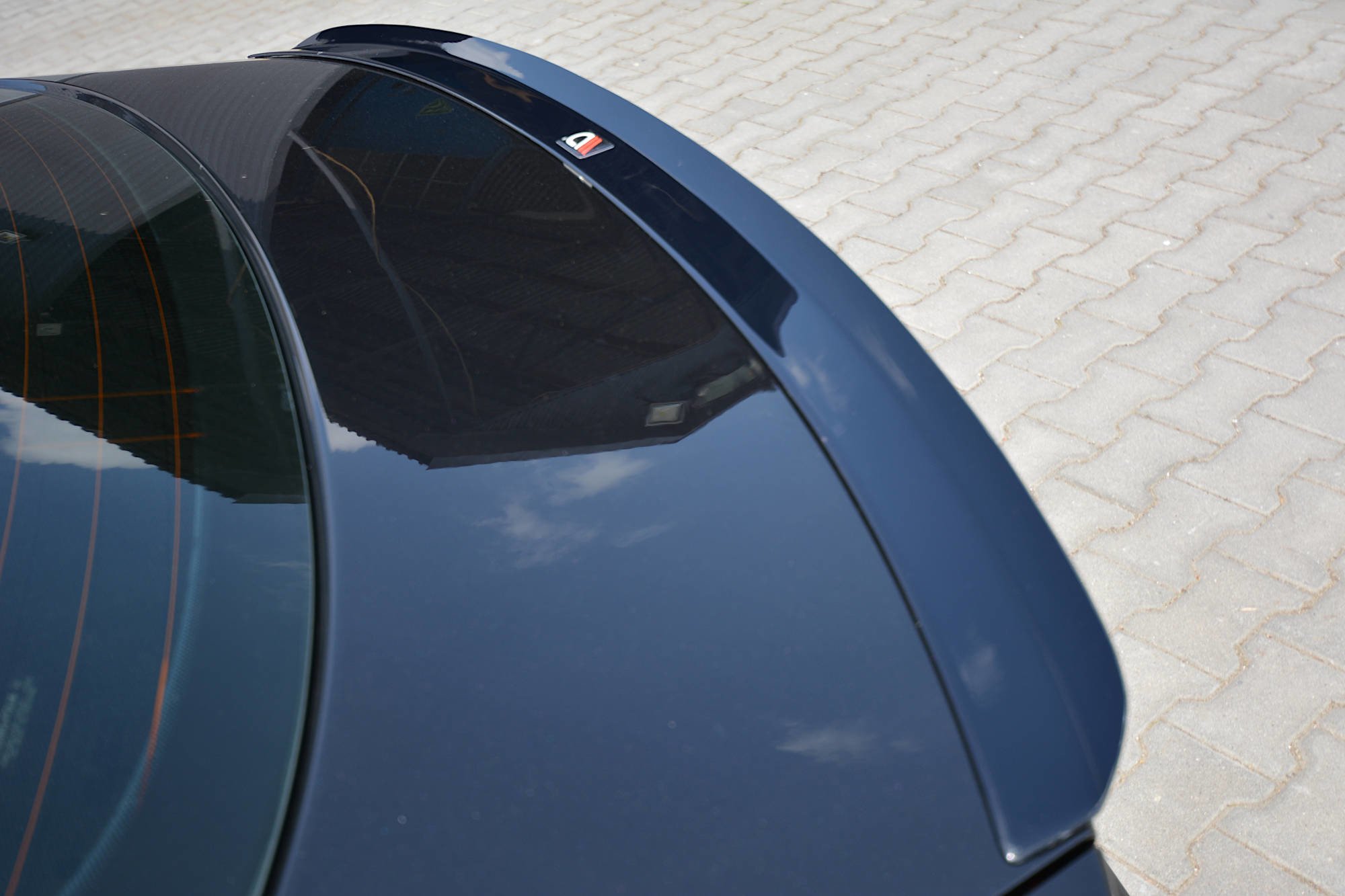 Spoiler CAP für Audi A5 Sportback S-Line 8T Facelift schwarz Hochglanz