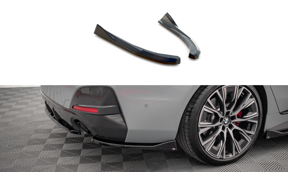 Street+ Heck Ansatz Flaps V.2 passend für BMW 4er Gran Coupe M-Paket G26 schwarz Hochglanz