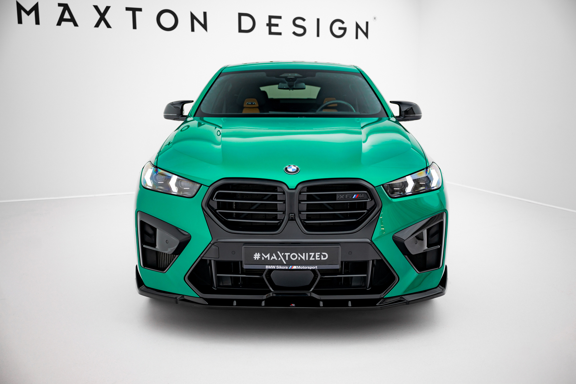 Street+ Spoilerlippe Front Ansatz V.2 passend für BMW X6 M F96 FL schwarz Hochglanz