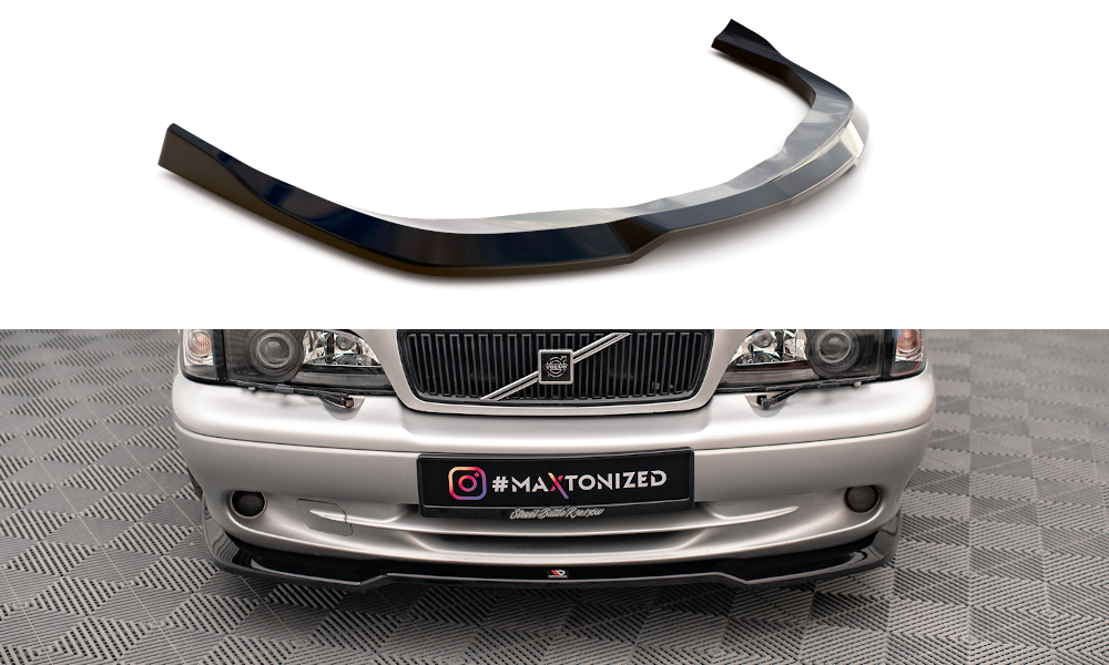 Street+ Spoilerlippe Front Ansatz V.2 passend für Volvo C70 Mk1 schwarz Hochglanz