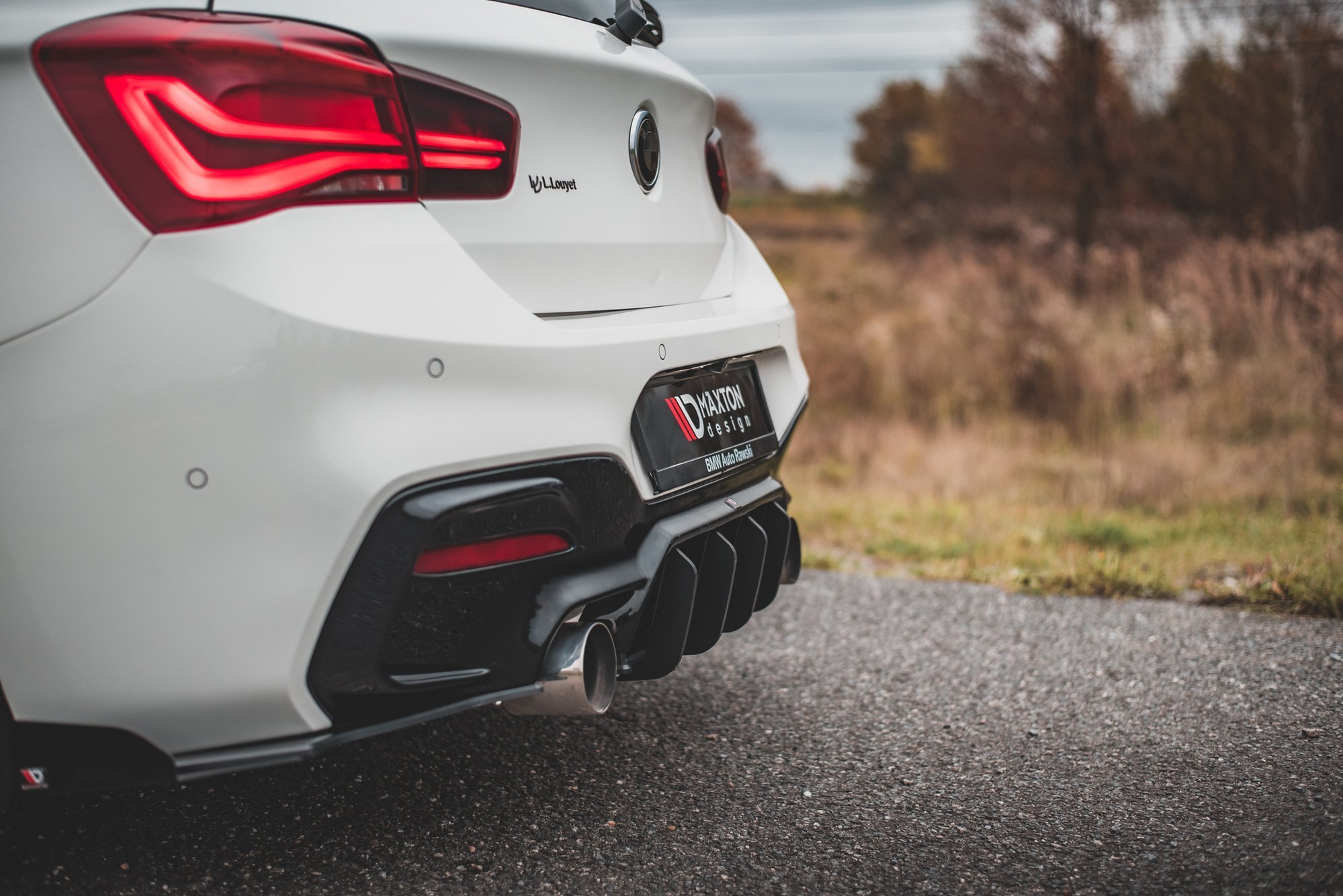 Street Pro Heckschürze Heck Ansatz Diffusor V.4 passend für BMW M140i rot