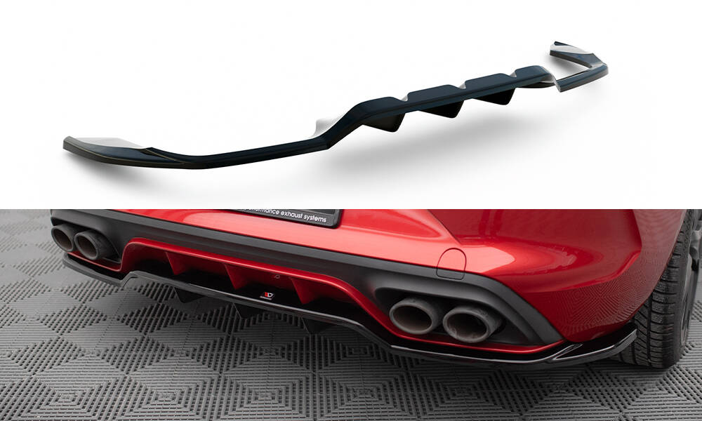 Diffusor Heckansatz passend für CUPRA Leon Hatchback Mk1 schwarz Hochglanz