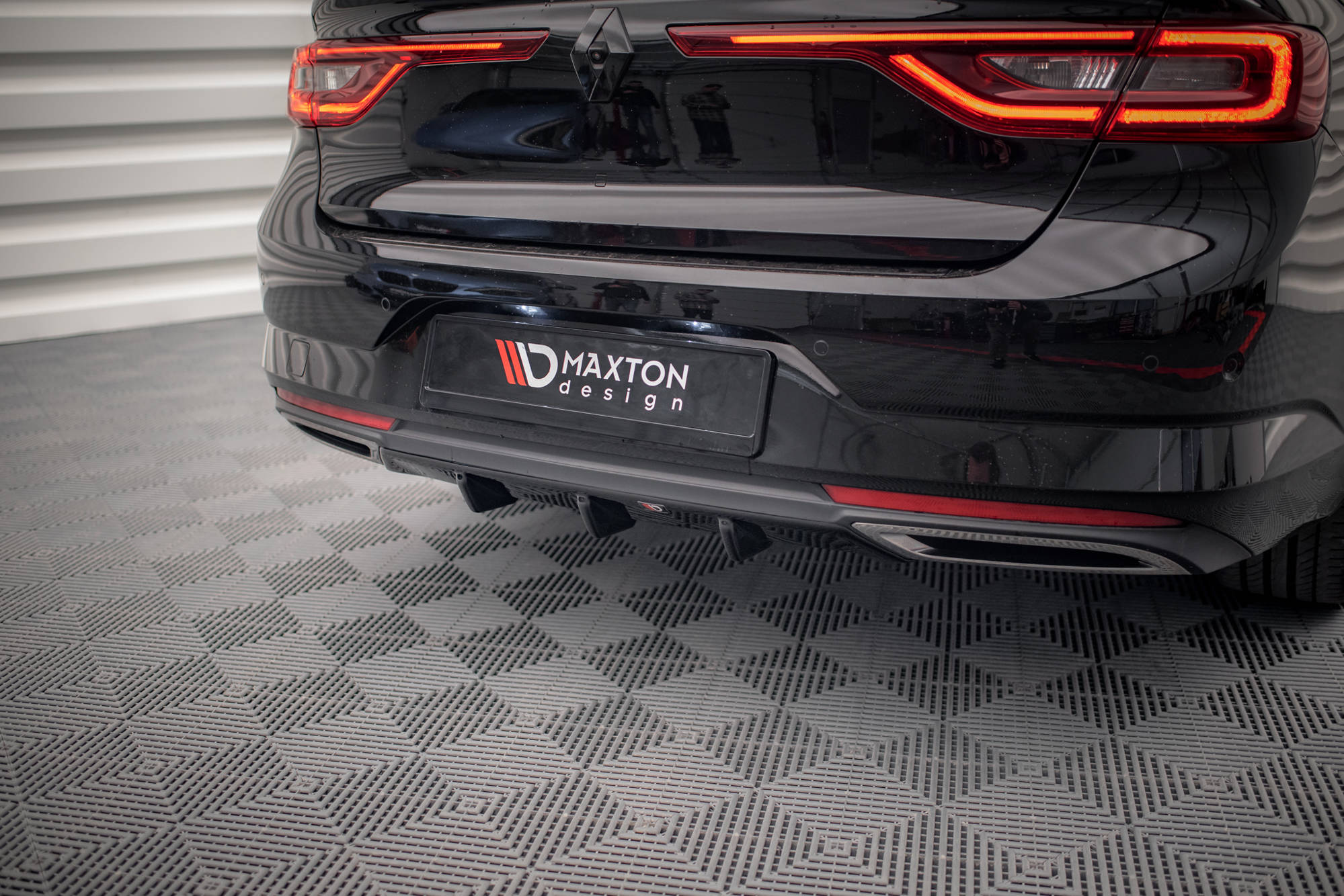 Street+ Heck Ansatz Diffusor passend für Renault Talisman schwarz Hochglanz