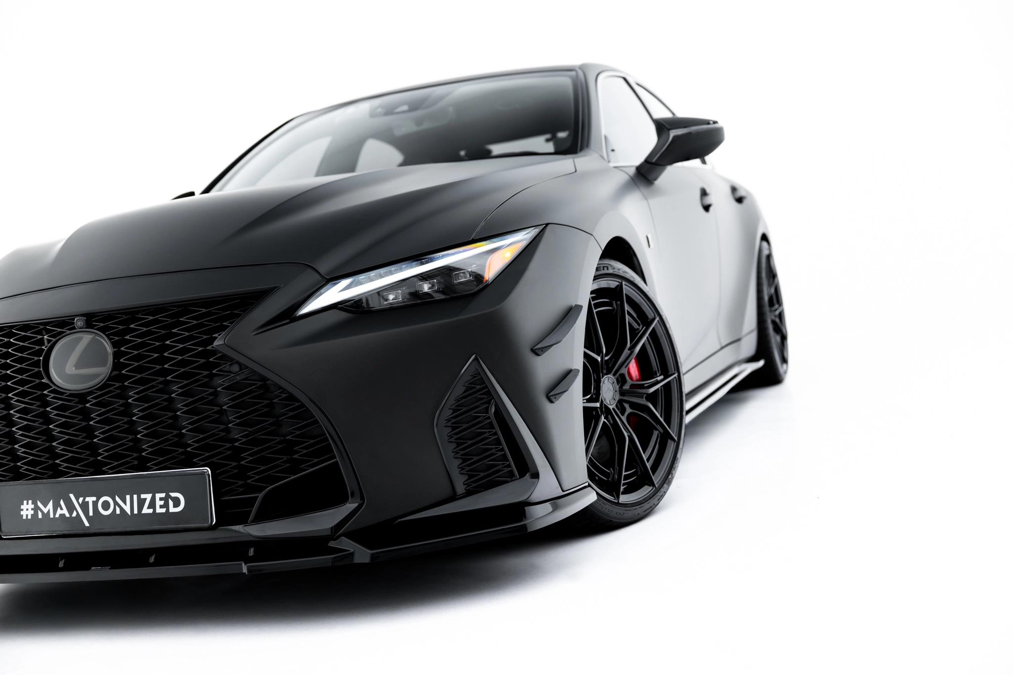 Frontlippe V.1 passend für Lexus IS 500 Mk3 Facelift 2 XE30 schwarz Hochglanz