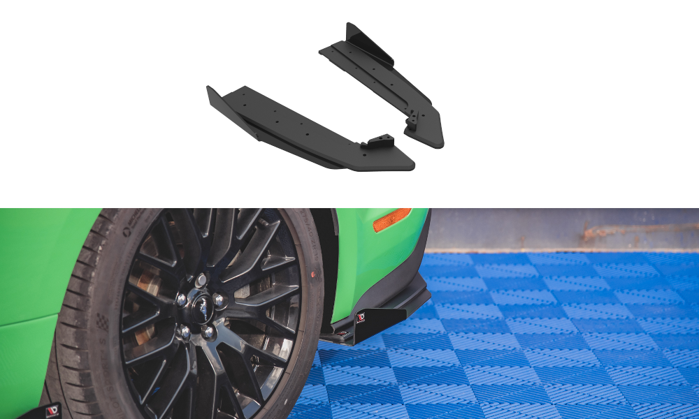 Street Pro Heck Ansatz Flaps V.1 passend für Ford Mustang GT Mk6 FL schwarz Hochglanz
