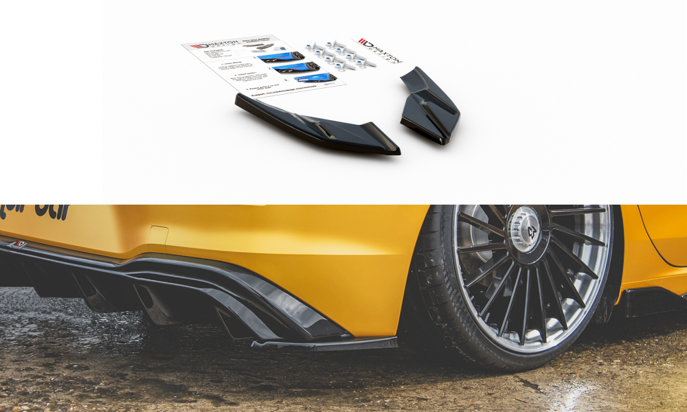 Heck Ansatz Flaps Diffusor für VW Golf Mk8 Facelift schwarz Hochglanz