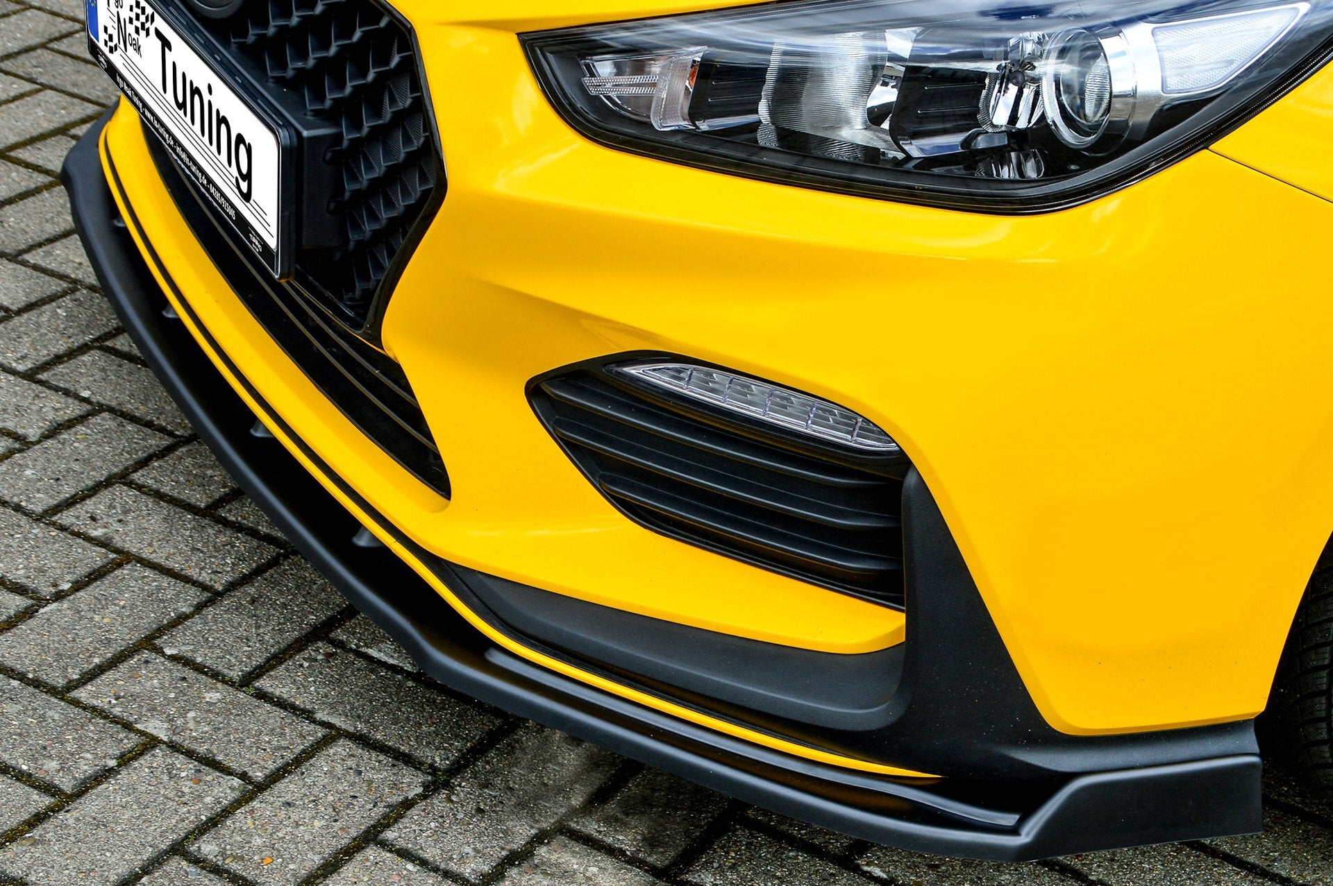 Cup Frontspoilerlippe für Hyundai I30 N-Line + Fastback ab Bj.2018- Schwarz Glanz