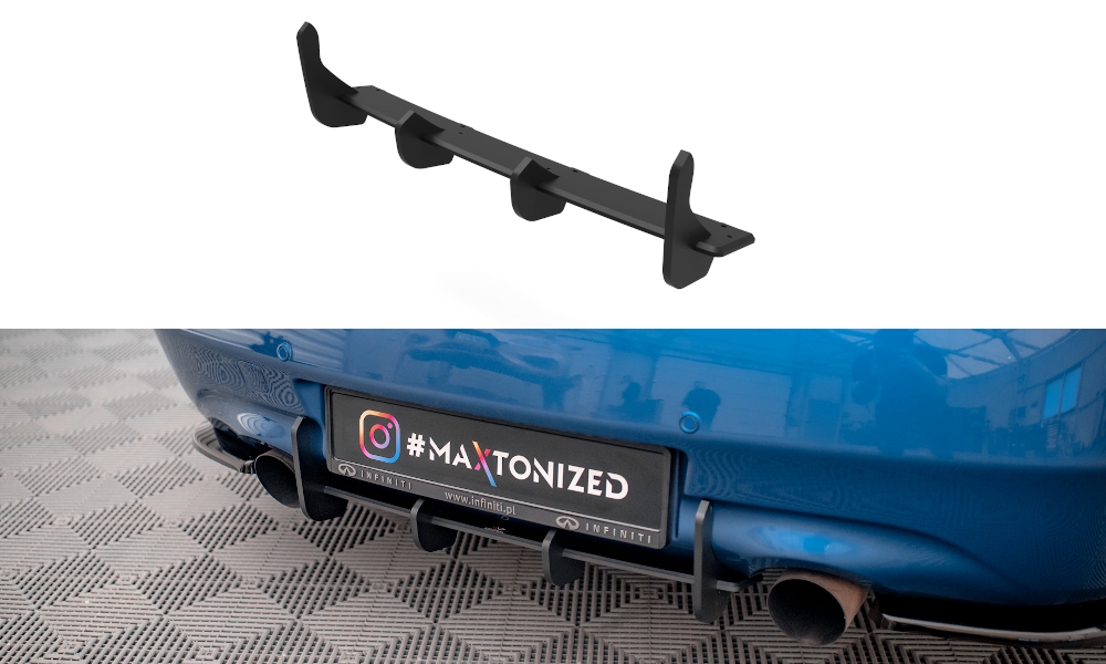 Heckansatz Diffusor passend für Infiniti G37 Coupe roter Kern