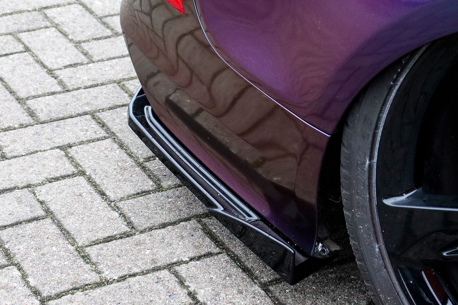 Heckansatz Seitenteile mit Wings für Audi A7 mit S-Line + S7 C7 4G Schwarz Glanz