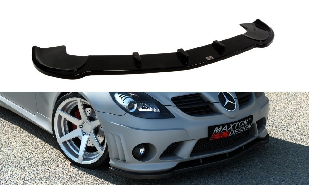 Street+ Spoilerlippe Front Ansatz passend für Mercedes SLK R171 passend für ME-SLK-R171-AMG204-F1 schwarz matt
