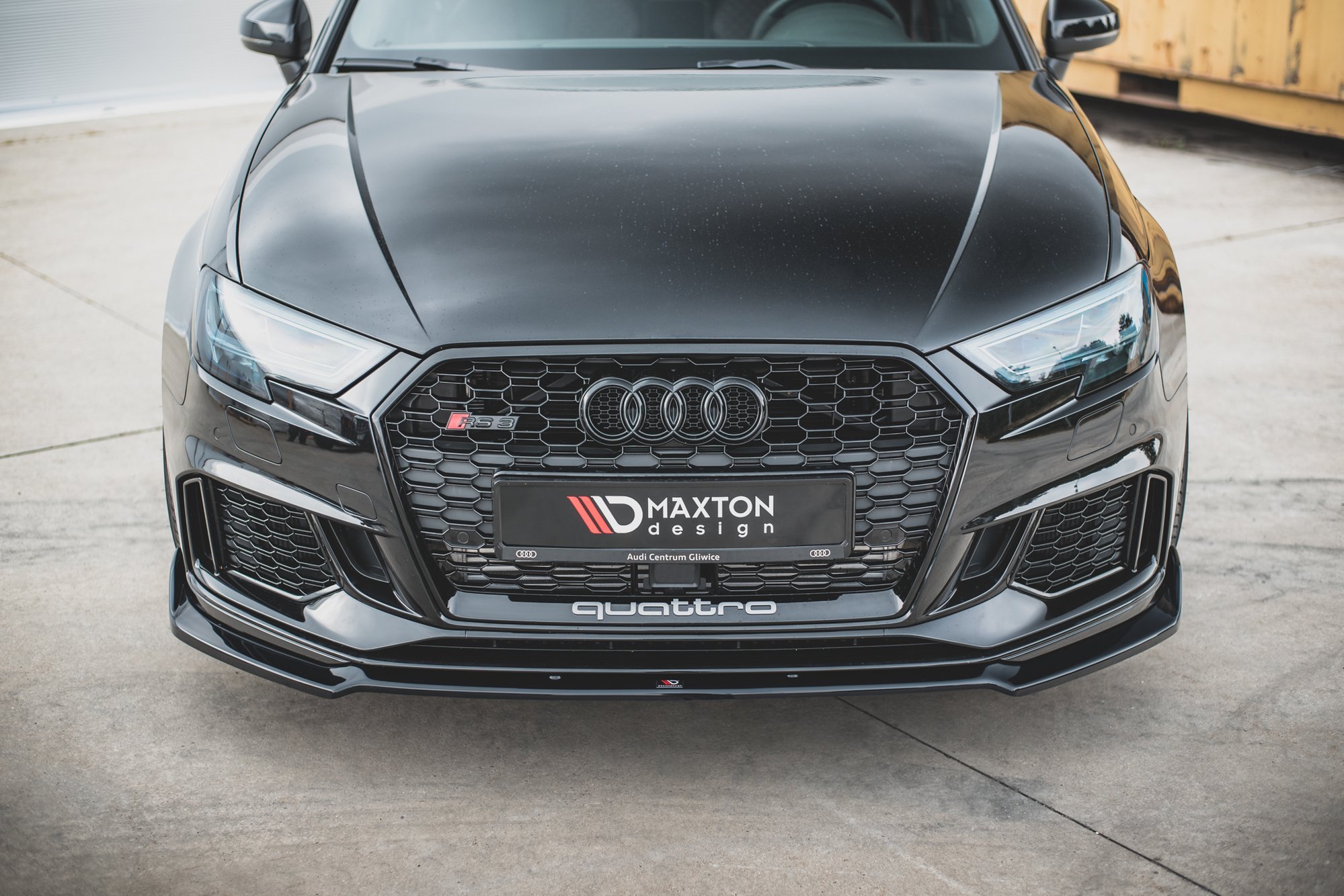 Front Ansatz V.3 für Audi RS3 8V FL Sportback schwarz Hochglanz