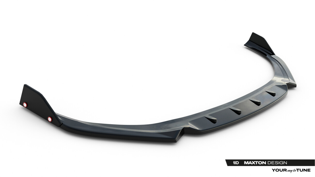 Frontlippe V.1 passend für Hyundai I30 N-Line Wagon Mk3 Facelift schwarz Hochglanz + Flaps matt