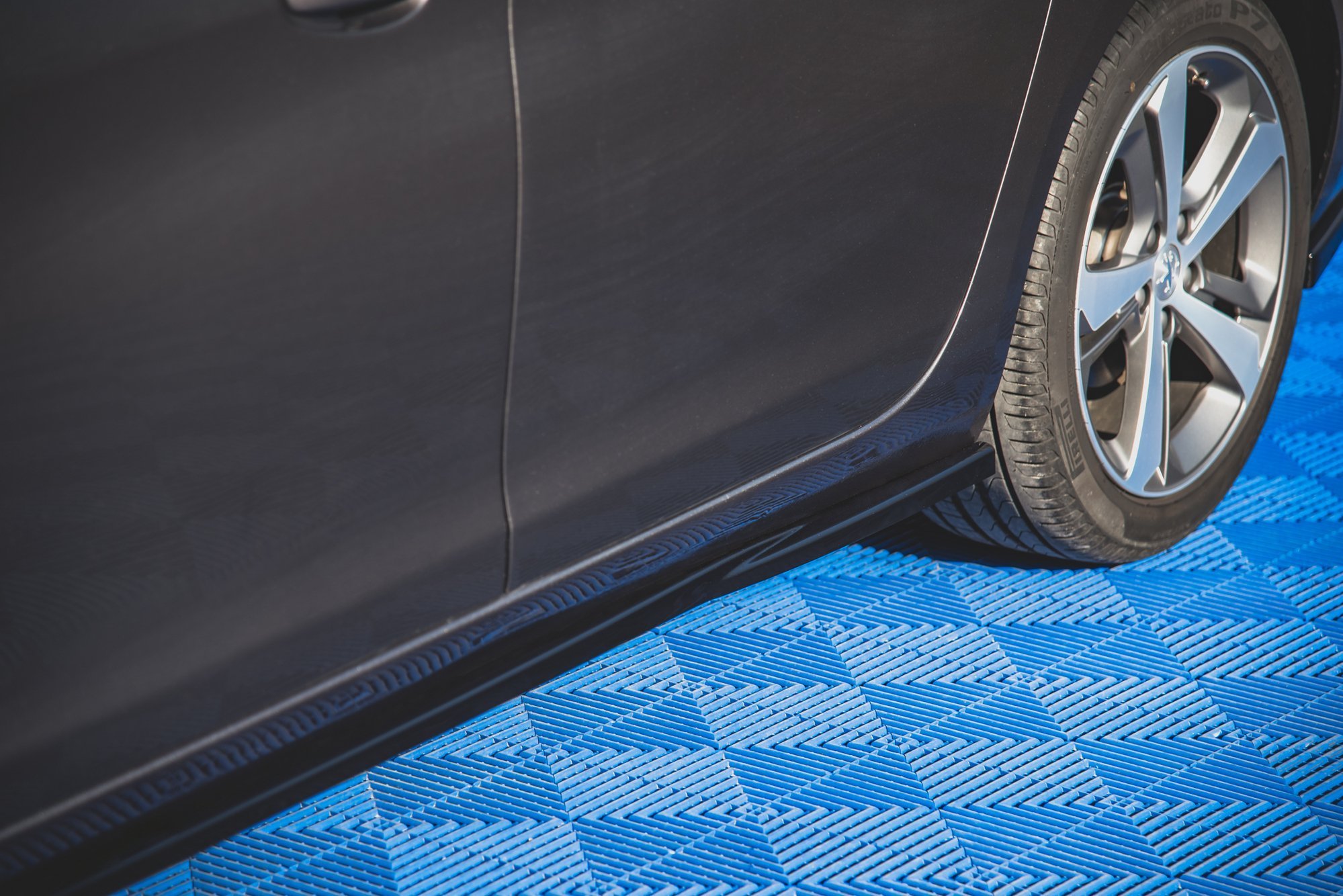 Street+ Seitenschweller Leisten passend für Peugeot 308 SW Mk2 schwarz Hochglanz