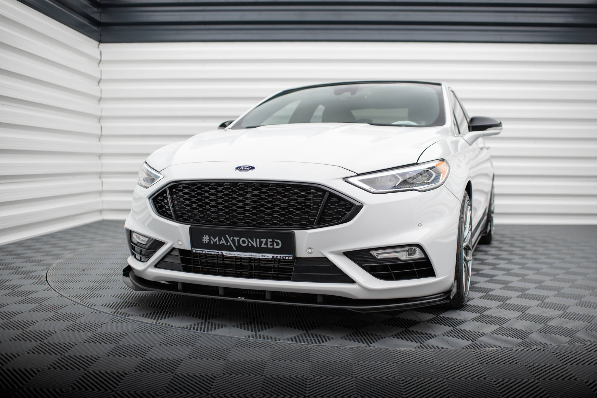 Front Stoßstange Flaps passend für Ford Mondeo Sport Mk5 FL / Fusion Sport Mk2 FL schwarz Hochglanz