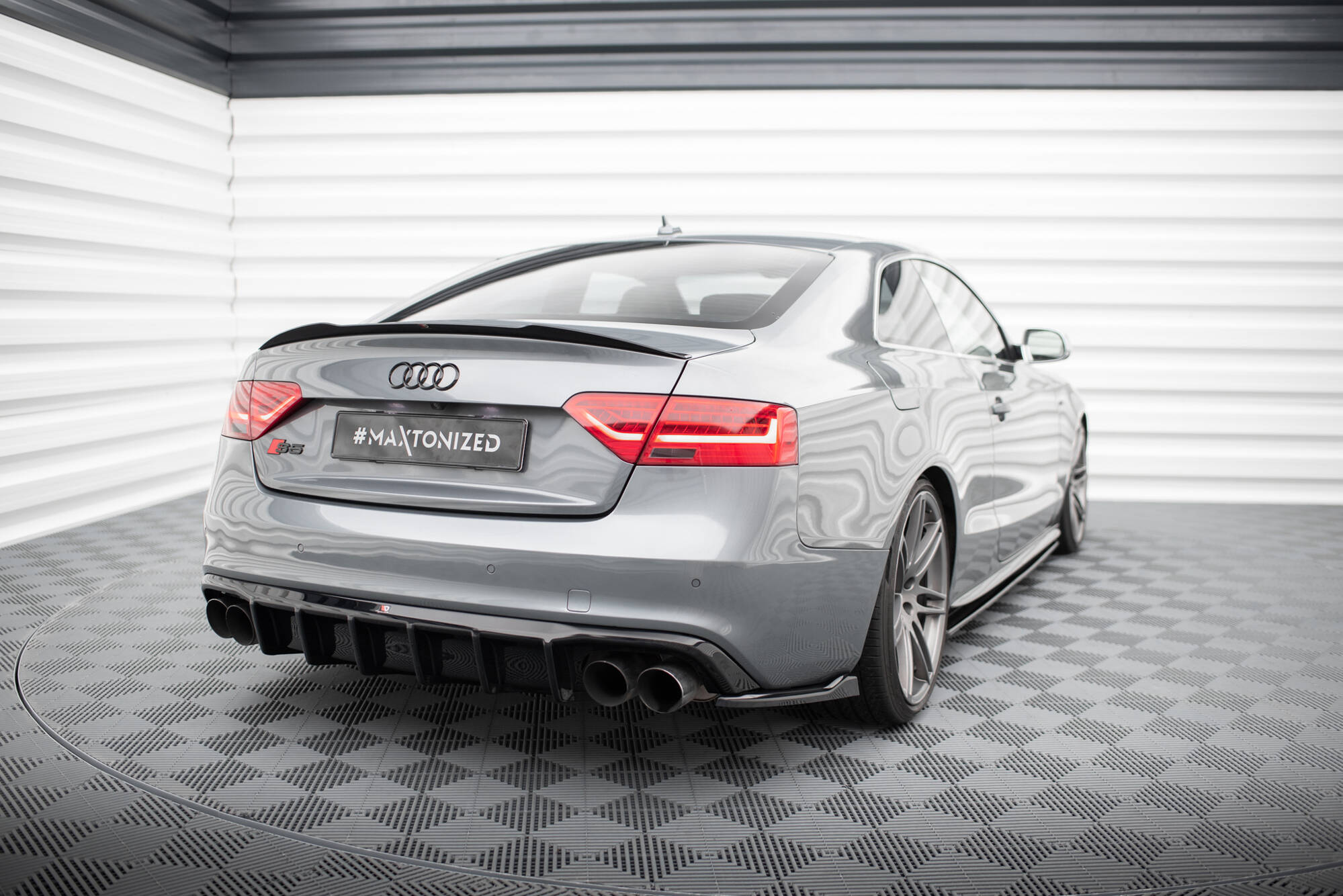 Street+ Heck Ansatz Flaps passend für Audi S5 / A5 S-Line 8T FL schwarz Hochglanz