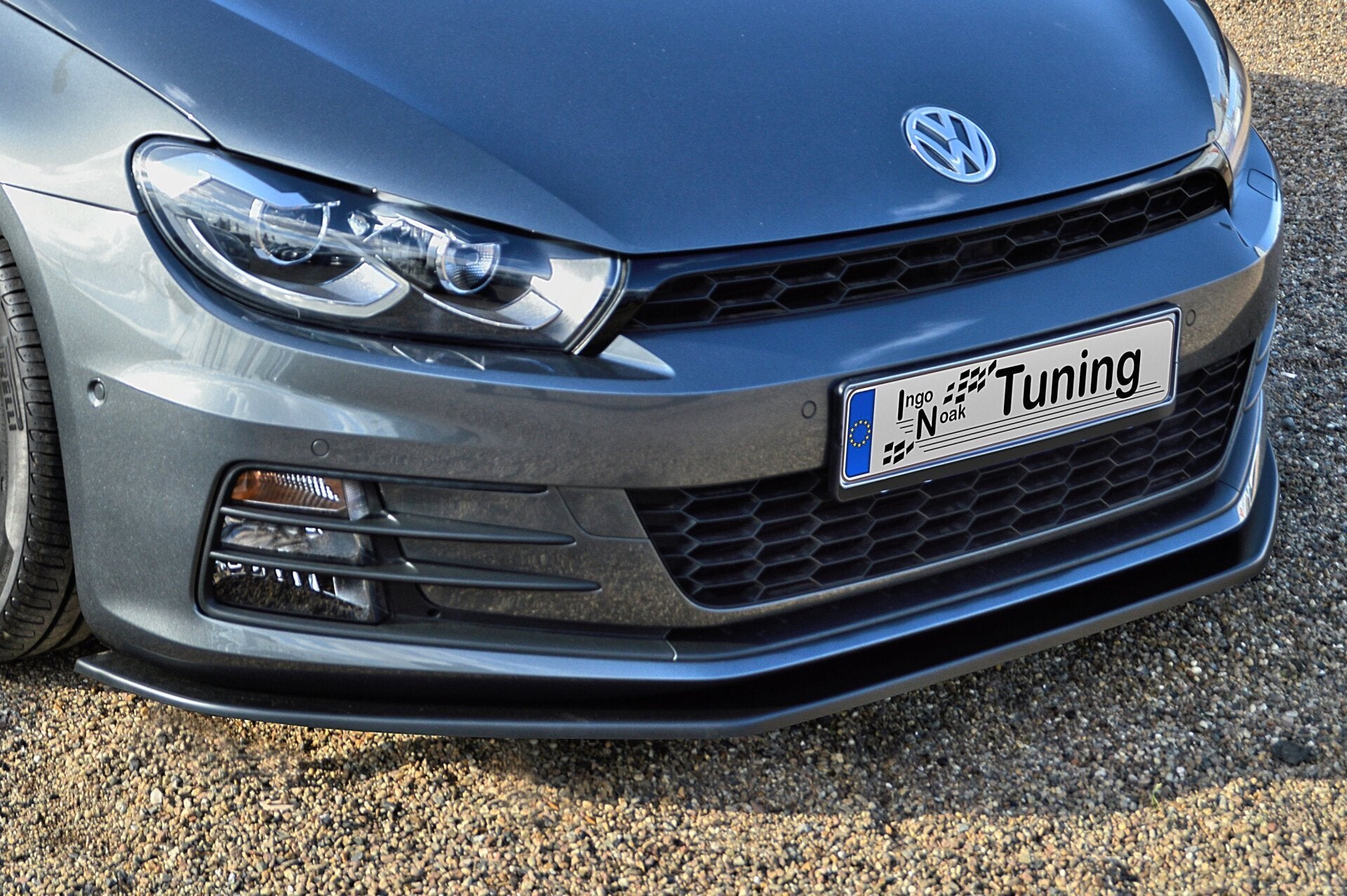 Cup Frontspoilerlippe für VW Scirocco Facelift ab Bj. 2014 Schwarz Matt
