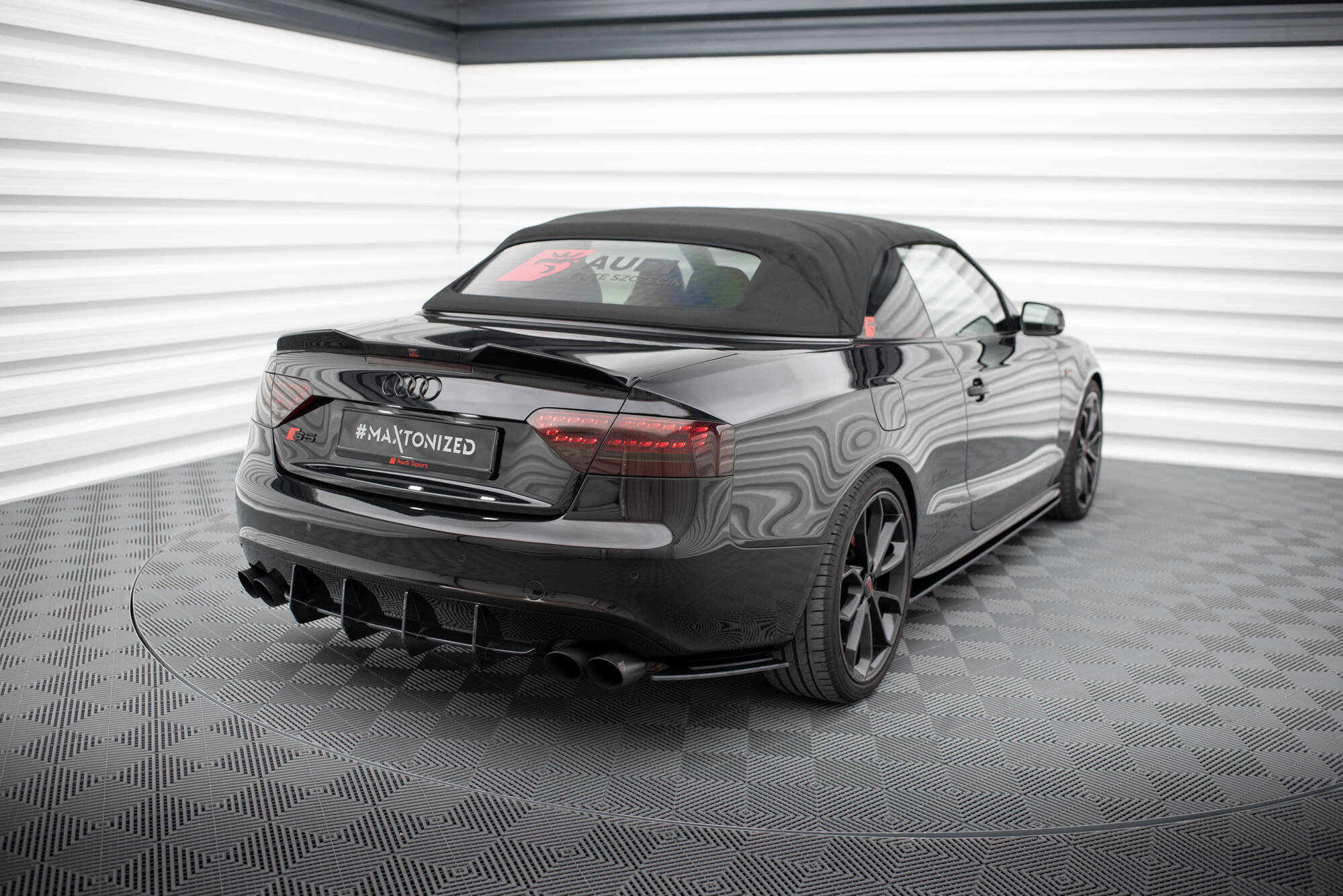 Street Pro Heck Ansatz Flaps passend für Audi S5 / A5 S-Line Coupe / Cabriolet 8T rot