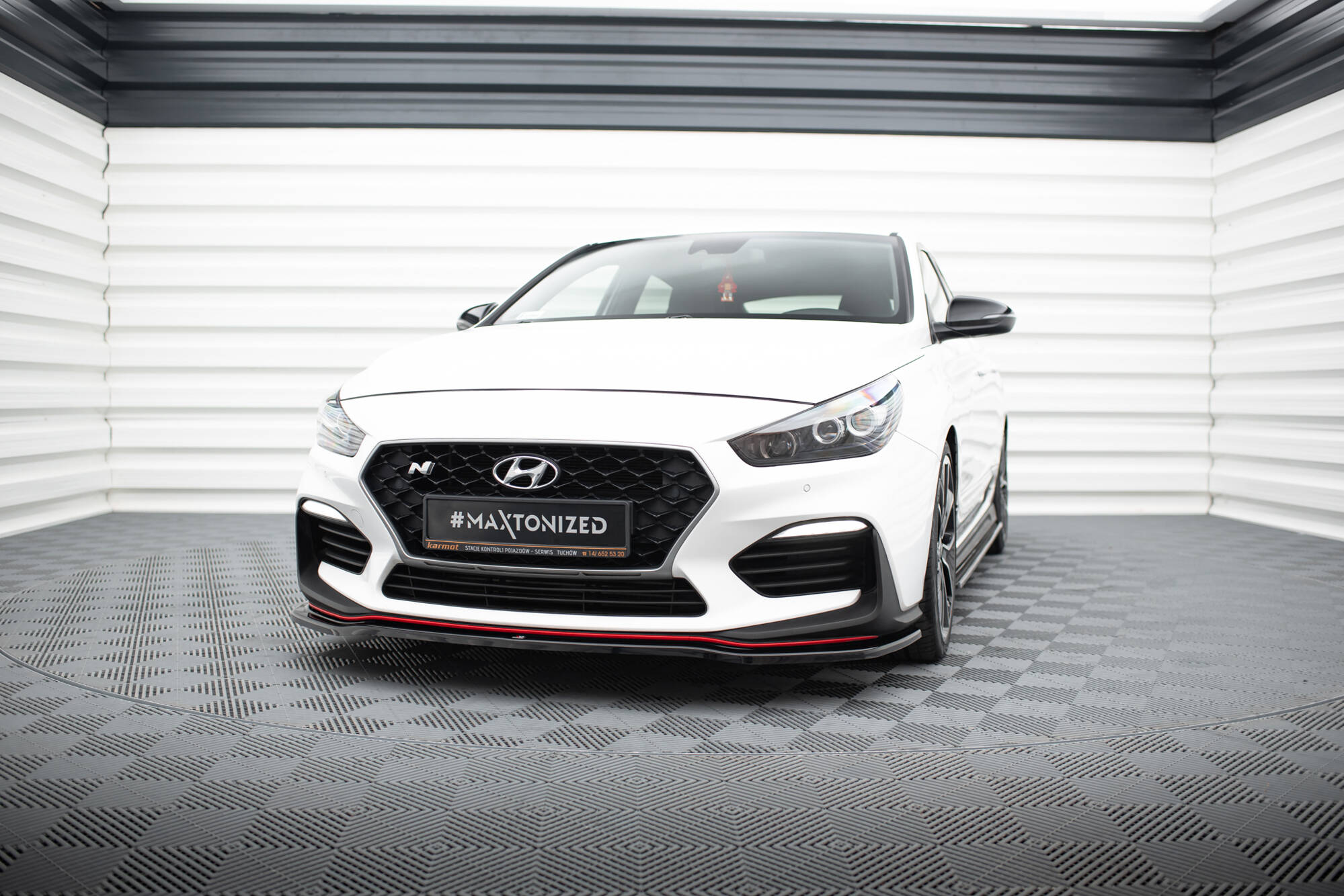 Front Splitter V.2 Hyundai I30 N Mk3 Hatchback / Fastback schwarz Hochglanz