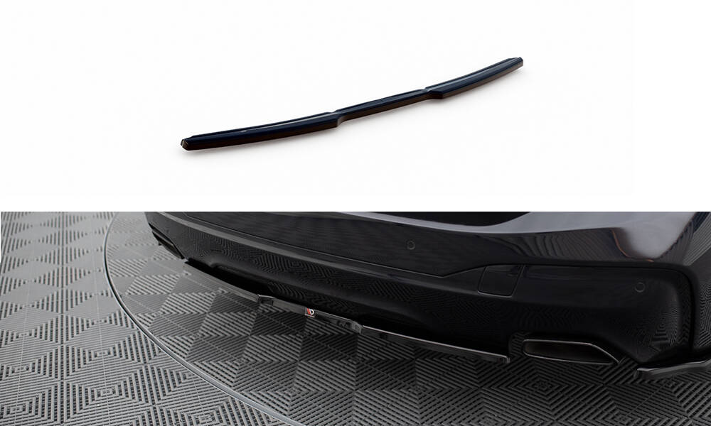Street+ Mittlerer Diffusor Heck Ansatz passend für BMW 6er GT G32 M-Paket schwarz Hochglanz
