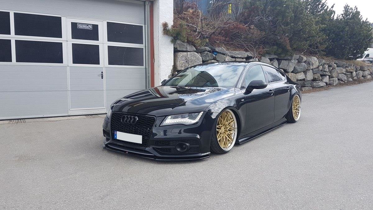 Front Ansatz V.1 für Audi S7 / A7 S-Line C7 schwarz Hochglanz