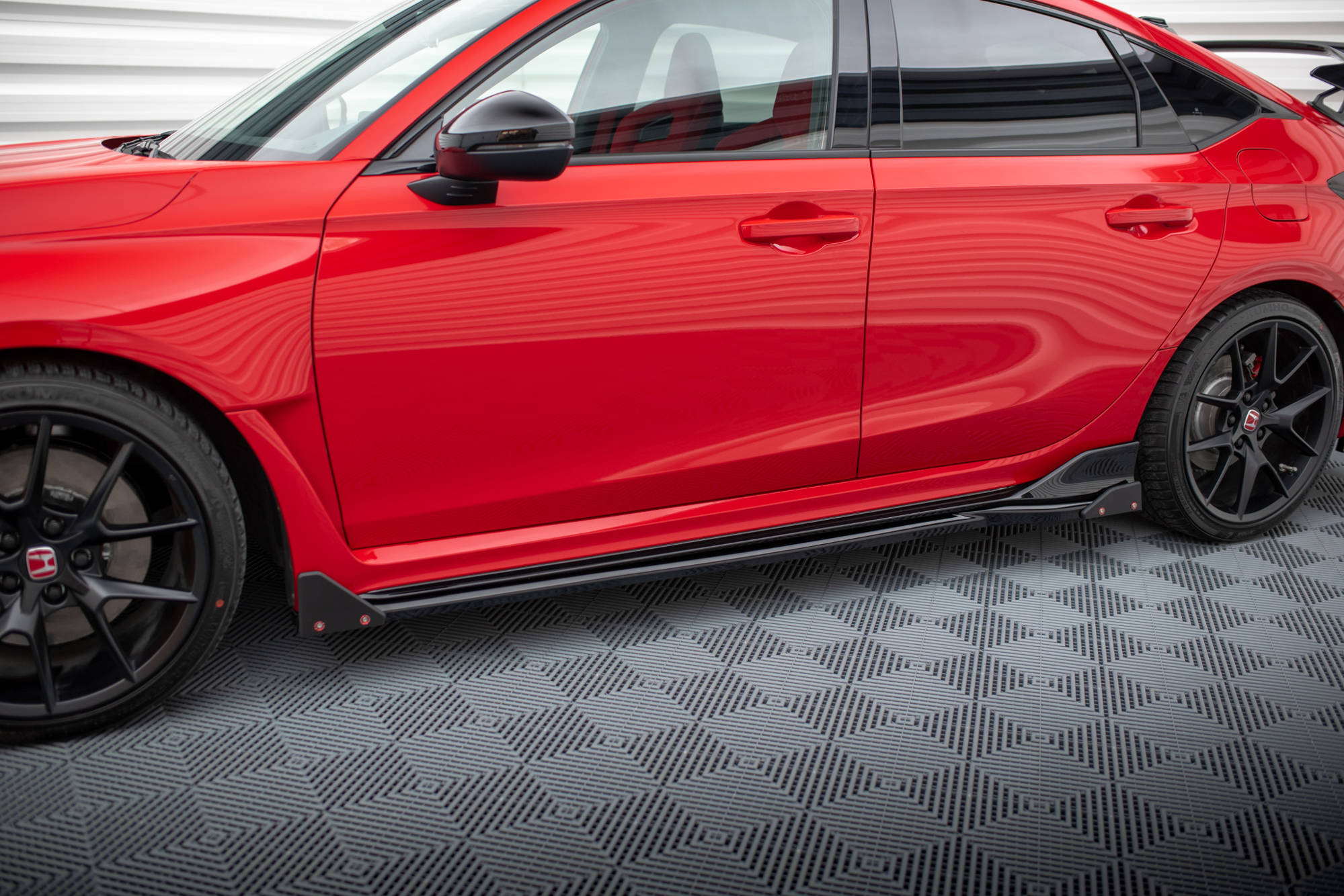 Street+ Seitenschweller Leisten V.1 + Flaps passend für Honda Civic Type-R Mk 11