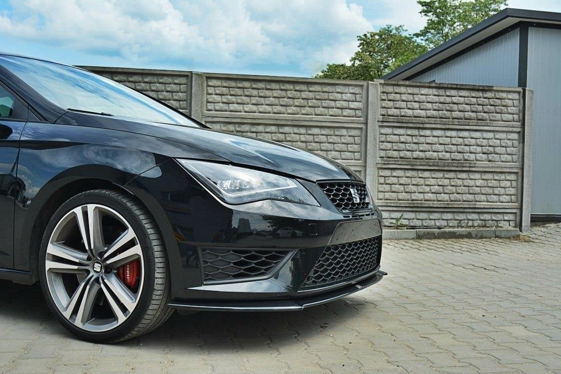 Street+ Spoilerlippe Front Ansatz passend für Seat Leon III CUPRA / FR schwarz Hochglanz