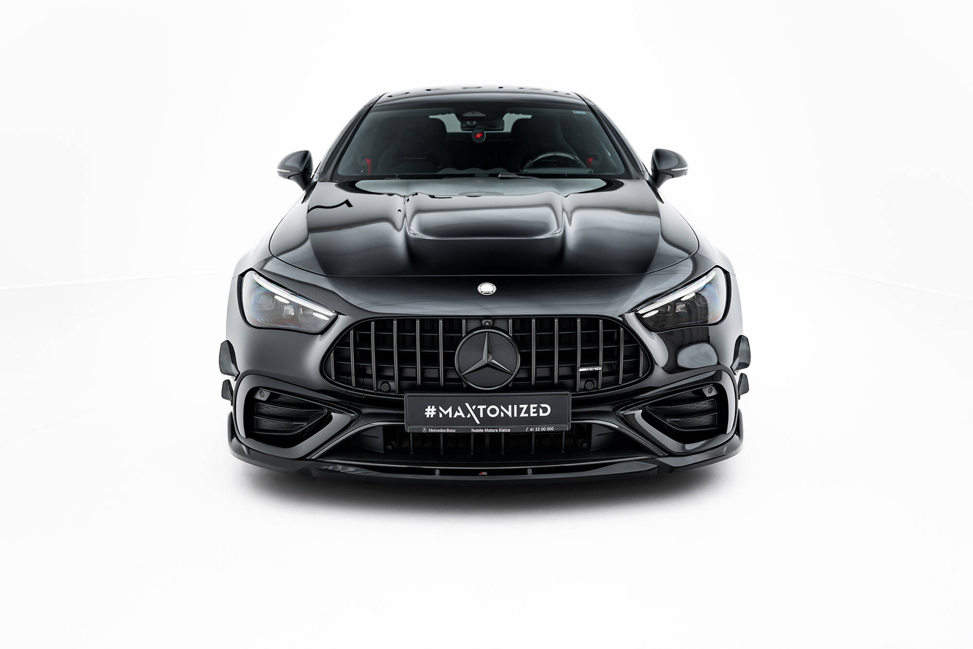 Street+ Spoilerlippe Front Ansatz V.2 passend für Mercedes-AMG CLE 53 C236 schwarz Hochglanz