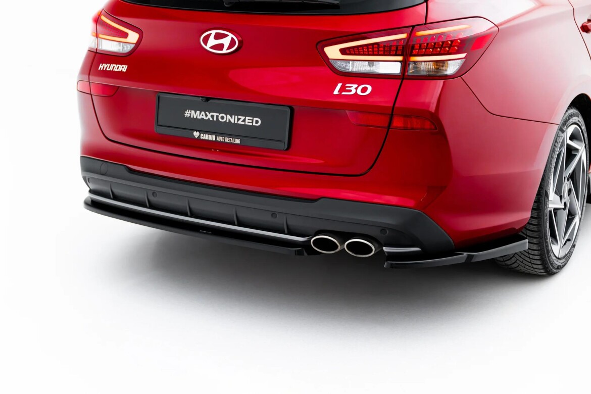 Diffusor Flaps V.2 passend für Hyundai I30 N-Line Wagon Mk3 Facelift schwarz Hochglanz
