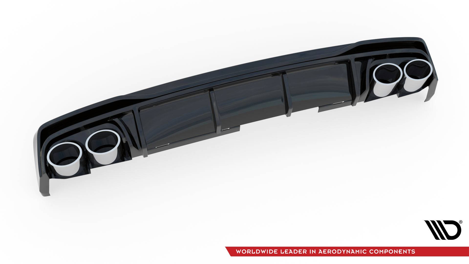 Street+ Heck Ansatz Diffusor + Endrohre passend für Audi A6 S-Line / S6 C8 / C8 FL