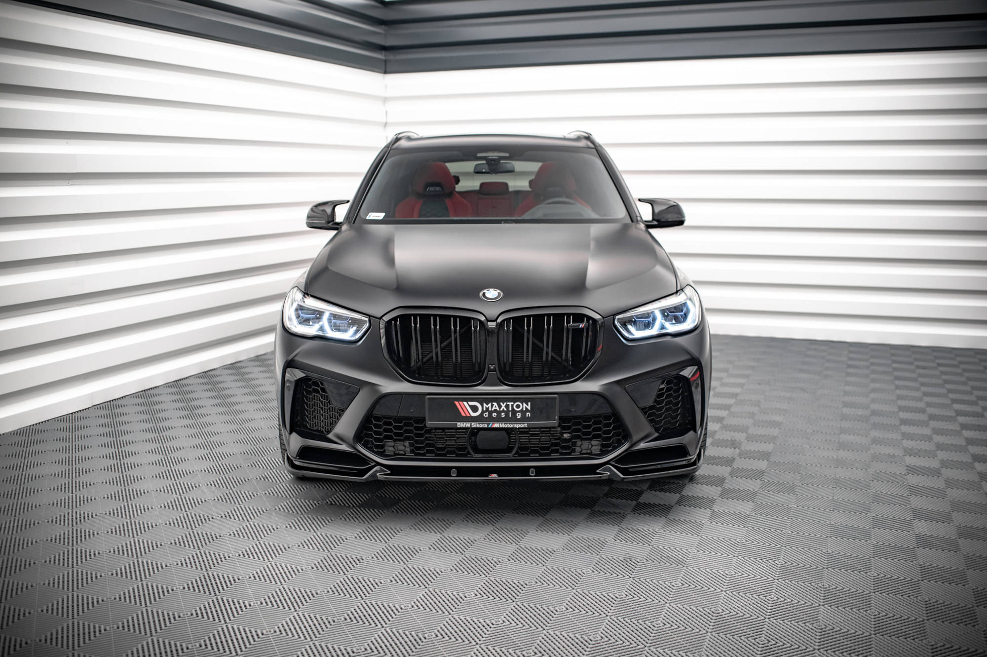 Street+ Spoilerlippe Front Ansatz V.1 passend für BMW X5M F95 schwarz Hochglanz