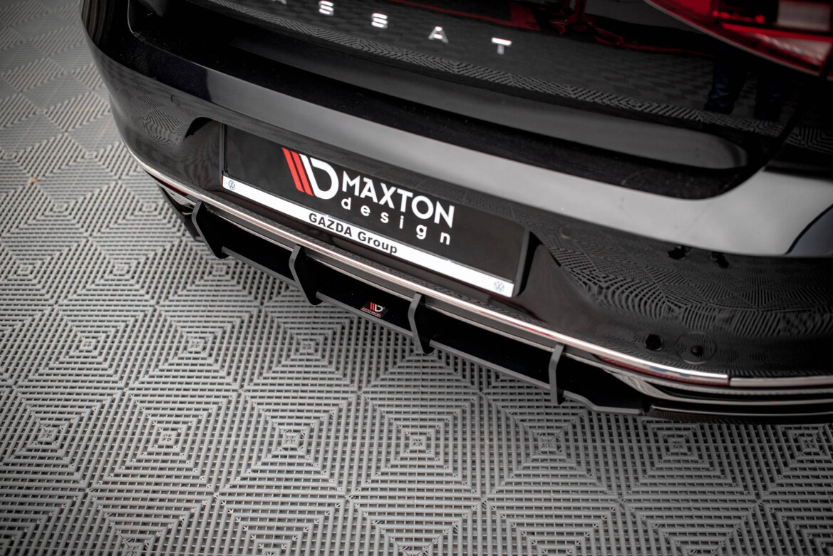 Heckansatz Diffusor passend für Volkwagen Passat B8 FL schwarz matt