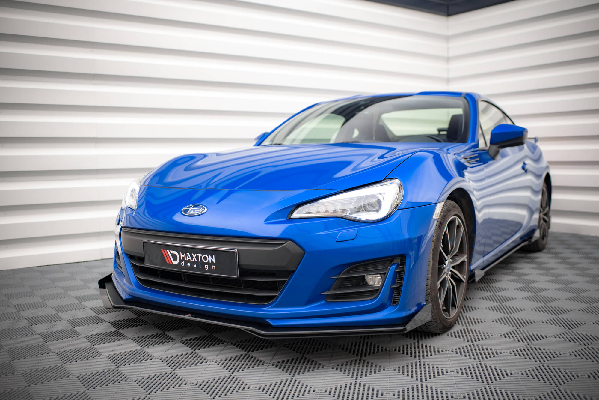 Street Pro Spoilerlippe Front Ansatz + Flaps V.1 passend für Subaru BRZ Mk1 FL schwarz Hochglanz
