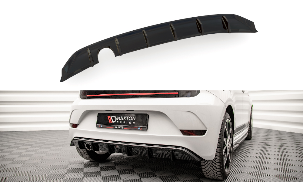 Street+ Heck Ansatz Diffusor passend für VW Up GTI schwarz Hochglanz
