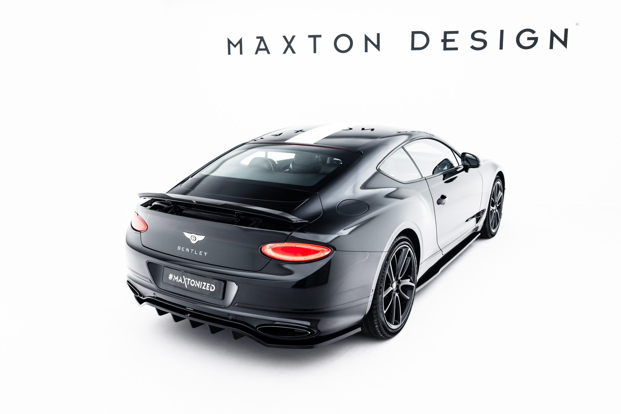 Diffusor Heckansatz passend für Bentley Continental GT Coupe Mk3 schwarz Hochglanz