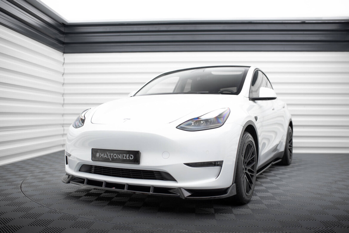 Frontlippe V.1 passend für Tesla Model Y schwarz Hochglanz