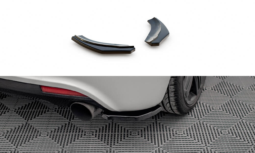 Heck Ansatz Flaps Diffusor für VW SCIROCCO R schwarz Hochglanz