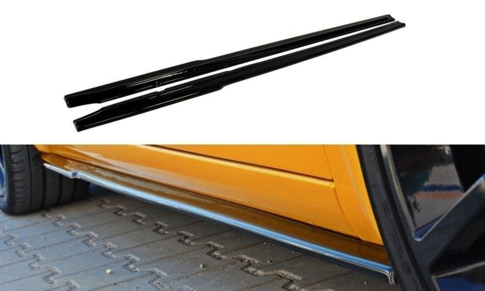 Street+ Seitenschweller Leisten passend für Renault Megane RS Mk2 schwarz Hochglanz