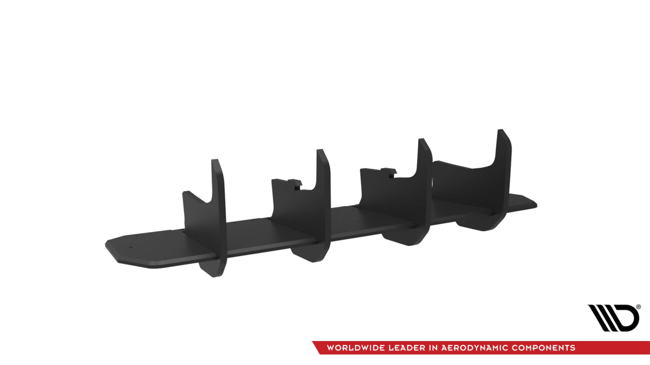 Heckansatz Diffusor passend für CUPRA Formentor Mk1 schwarz-rot