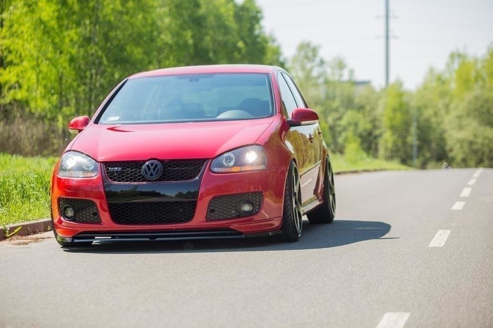 Street+ Spoilerlippe Front Ansatz passend für VW Golf 5 GTI für GTI 30TH Frontansatz schwarz Hochglanz