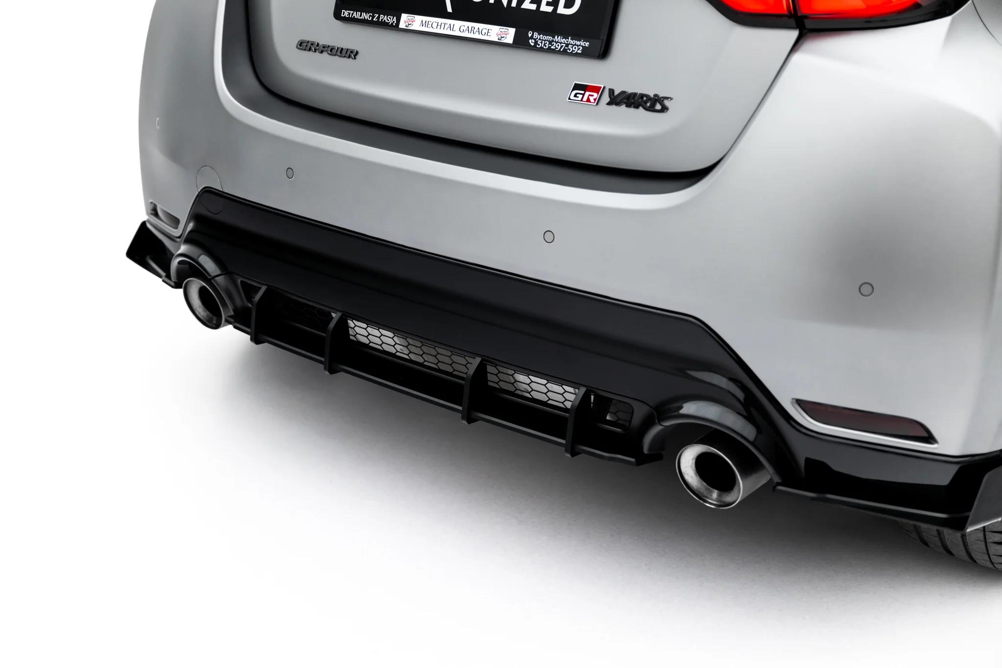 Heckansatz Diffusor passend für Toyota GR Yaris Mk4 Facelift schwarz-rot