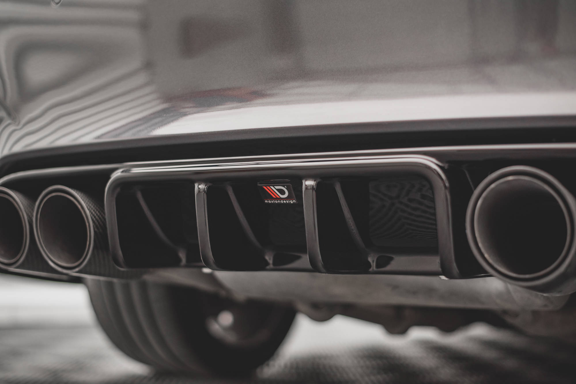 Street+ Heck Ansatz Diffusor passend für BMW M4 F82 schwarz Hochglanz